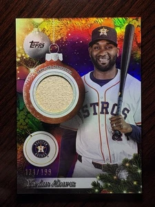 2025 Topps Holiday Yordan Alvarez Bat Relic Purple Parallel #/199 SP Astros - Picture 1 of 1