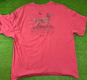 Y2k Drake Waterfowl Shirt 3XL Pocket Red Crewneck Black Labeador Retriever - Bild 1 von 6
