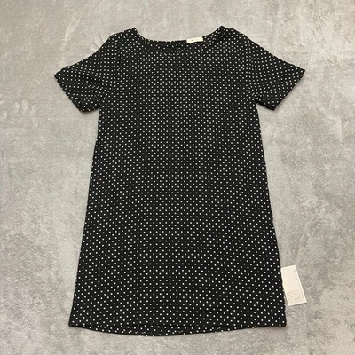 Vestido Everly Anthropologie Mujer M Negro Blanco Lunares Cambio Foto 1 de 4