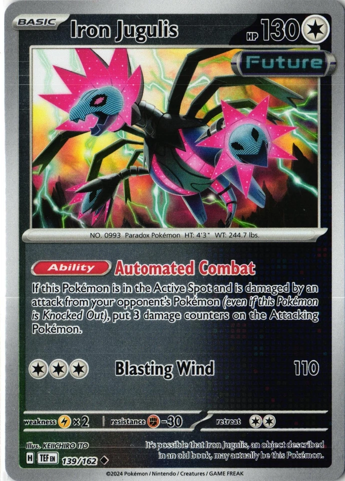 Iron Jugulis Reverse Holo Uncommon SV05: Temporal Forces TEF EN 139/162 NM - Image 1 of 1