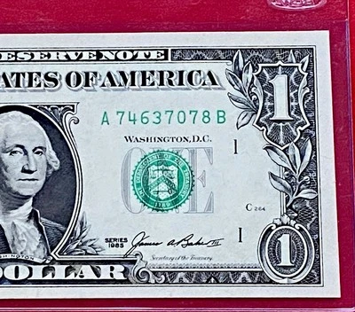 1985 $1 DOLLAR BILL ( BOSTON A ) Block A-B  UNCIRCULATED - Image 1 of 3