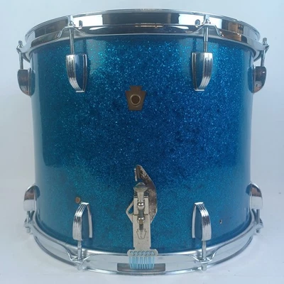 WFL Drums 12x15"Marching Snare Drum Blue Sparkle Chrome Ludwig 3ply African Mh50 — 第 1/4 张图片