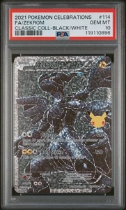 2021 Pokemon Celebrations Full Art Zekrom Black/White 114/114 PSA 10 GEM MINT - Bild 1 von 5
