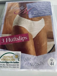 Damen Hürt-Slips 3er Pack bequem elegant sexy weiß 100 % Baumwolle 44 - Bild 1 von 2