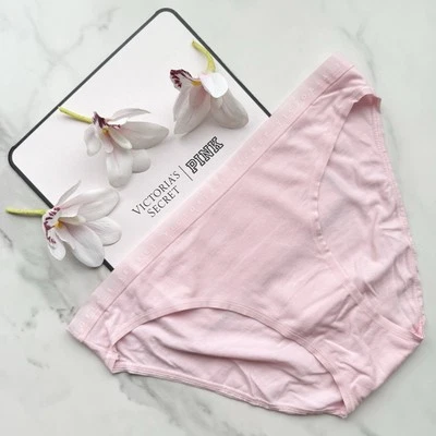 Calcinha de biquíni Victoria's Secret algodão stretch liso linda flor tamanho P/M - Imagem 1 de 4