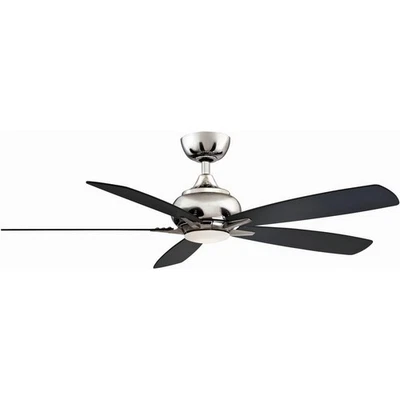 Fanimation Fans FP8533PN Doren 52 inch Polished Nickel with Black Blades Fan-Uni - Image 1 of 2