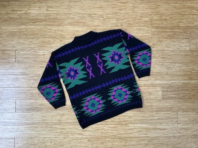 Suéter de esquí de invierno de neón Jamie Scott vintage de los 80 para mujer talla pequeña acrílico Foto 1 de 4