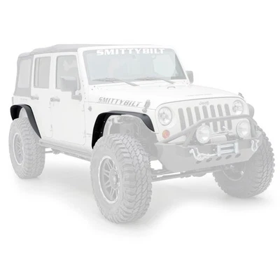 Smittybilt XRC Front/Rear Fender Flares Set Black 76837 Jeep Wrangler 2007-2018 Foto 1 de 4