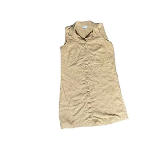 Garnet Hill Damen Leinen ärmellos Button Down Hemd Kleid Größe 4 - Bild 1 von 8