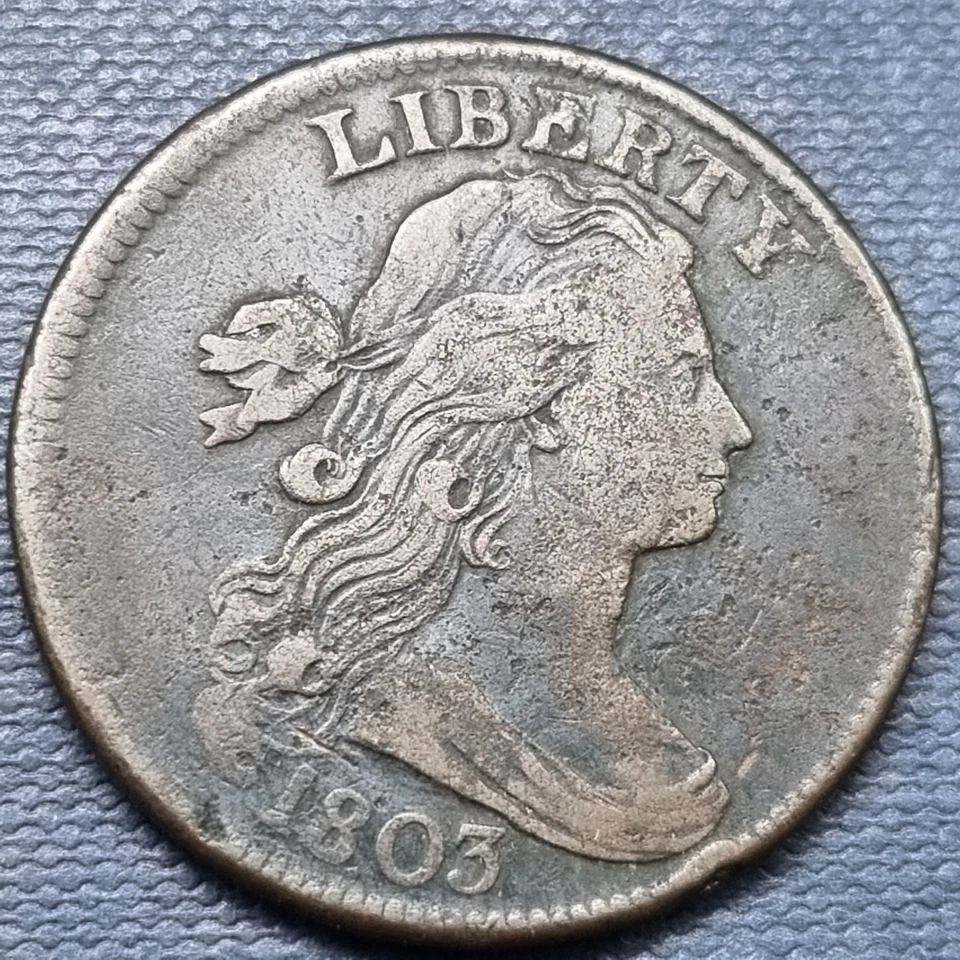 1803 Draped Bust Large Cent 1c Higher Grade VF #95819 - Image 1 of 2