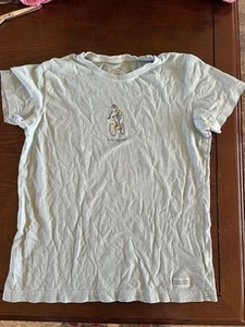Life is Good Biking Shirt Mens Small S Blue Short Sleeve Cycling - Picture 1 of 5
