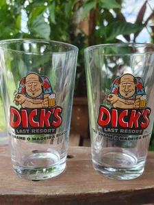 Dick's Last Resort Madeira Beach Beer Ale Pint Glass X2 Glasses 16oz Set Of 2 - Bild 1 von 4