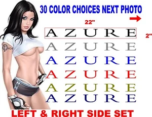 AZURE HULL BOATS BOAT DECALS DECAL LARGE REPLACEMENT 30 color options - Picture 1 of 2