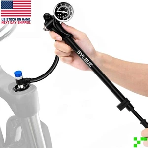 High Pressure Bike Shock Pump 400 psi Schrader Lightweight Tires Fork Suspension - Picture 1 of 8