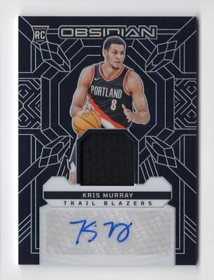 Kris Murray 2023-24 Obsidian Basketball Rookie Jersey Autographs #'d 67/99 RC - Image 1 of 2