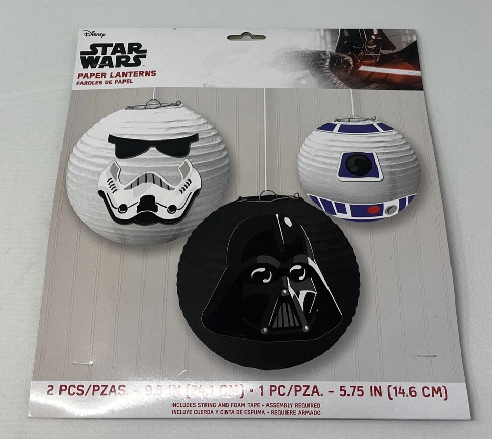 Amscan 244036 Star Wars Galaxy Paper Lanterns with Add On's