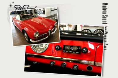 für Alfa Giulietta Spider 1956 1957 Oldtimer Auto Radio DAB+ UKW Bluetooth AUX - Bild 1 von 4