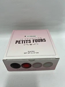 Le Creuset Petits Fours 17cm Appetiser Plates White Pink Red & Burgundy - Picture 1 of 10