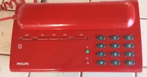telephone vintage Philips rouge 1991 collector - Photo 1 sur 8