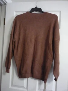Mujer Saukole Jersey Punto Talla Grande (Marrón) Nuevo con Etiquetas - Imagen 1 de 7