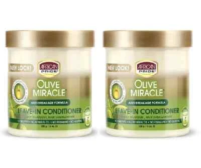 x2 African Pride Olive Miracle Leave-In Conditioner - 15 oz (425 g) - Image 1 of 4