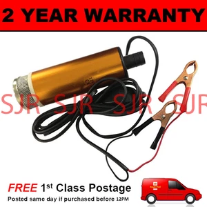 12V FUEL WATER DIESEL TRANSFER PUMP/FILTER SUBMERSIBLE PORTABLE CLIP ON BATTERY - Picture 1 of 9