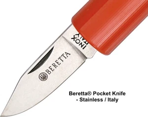 Beretta® Red Shotgun Shell Folding Stainless Steel Pocket Knife - Italy - Picture 1 of 6