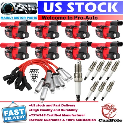 8 Pack Round Ignition Coil & Spark Plug & Wire For Pontiac GTO 2005-2006 UF414 - Image 1 of 4