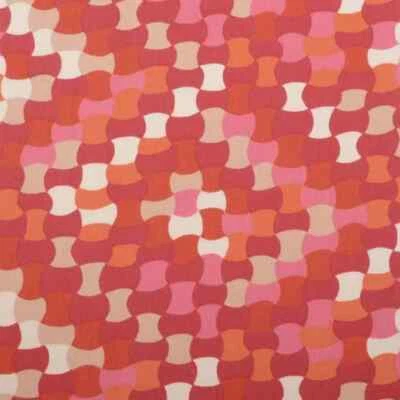 65 yards fabric roll, print, 100% cotton, 54" width, plaid, orange. - Image 1 of 3