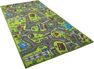 Kids Carpet Playmat Rug Play Educational Road Traffic Rubber Latex Back Large - Picture 1 of 4