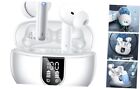 Wireless Earbuds, 2024 Wireless Headphones HiFi Stereo Earphones with 4 White