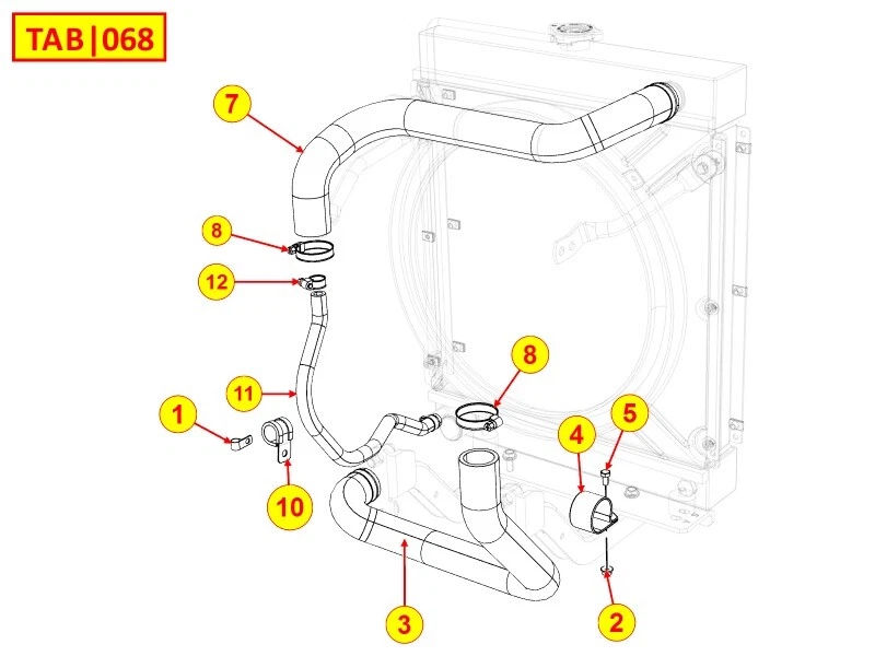 Manguera de radiador inferior genuina OEM Kohler Diesel Lombardini # ED0054011950-S Foto 1 de 1