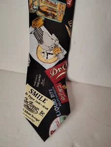 Nicole Miller Dr. Pepper Krawatte 1993 100% Seide - Bild 1 von 6