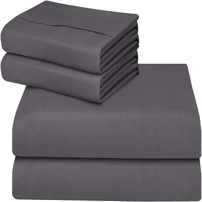 COMFYWELL Single Fitted Sheet Extra Deep Fitted Sheets 35cm Deep Bed Sheets 90x190cm New.