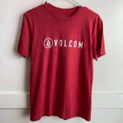 Volcom Red Logo Short Sleeve Shirt Size Small - Image 1 of 4