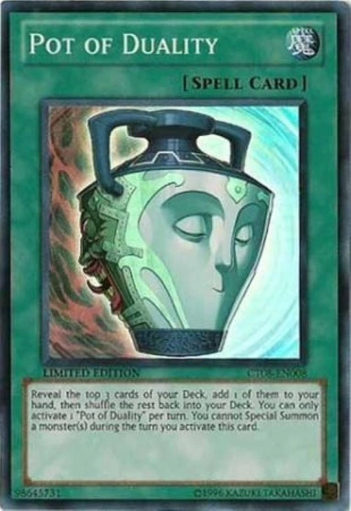 POT OF DUALITY (CT08-EN008) - YuGiOh Super Rare Limited Ed. Spell - Image 1 of 1