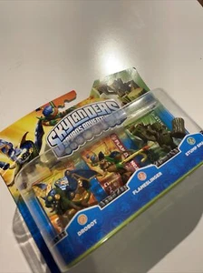 NEUF NEW 3 figurine skylanders spyro DROBOT STUMP FLAMESLIN nintendo playstation - Imagen 1 de 3