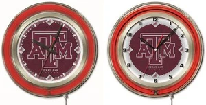 NCAA - Anillo doble de neón de Texas A&M, logotipo reloj logotipo equipo universitario logotipo - Imagen 1 de 9