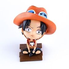 New Anime One Piece Portgas D Ace Sitting Cute Mini Pvc Figure Toy Holiday Gift
