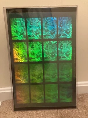 1995 Fleer Batman Forever Metal Riddler Hologram UNCUT SHEET Rare 3D Holo DC - Image 1 of 4