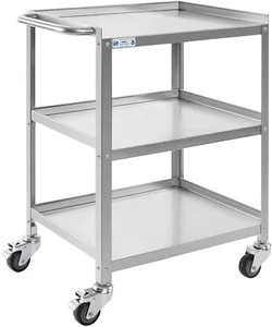 Carro utilitario de acero inoxidable de 3 niveles, NSF, para uso comercial, resi - Picture 1 of 12