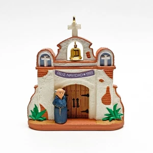 Vintage 1983 Sello Recuerdo 'Feliz Navidad' Iglesia Española Adorno de Navidad - Imagen 1 de 4
