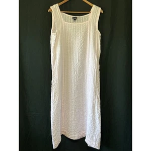 Eileen Fisher Linen Square Neck Dress Relaxed S Pastel Petal Pink Designer - Picture 1 of 10