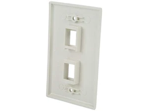 StarTech PLATE2WH StarTech.com Dual Outlet RJ45 Universal Wall Plate White - 2 x - Picture 1 of 4