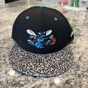Charlotte Hornets New Era Hardwood Classics NBA Snapback Hat Cap BLK 9Fifty - Picture 1 of 13