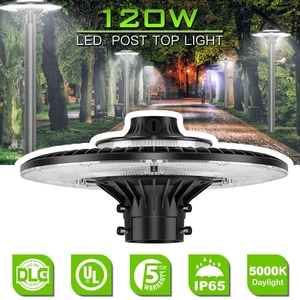 LED Post Top Light 120W 18,000LM With Photocell Outdoor Street Garden Light IP65 - Picture 1 of 12
