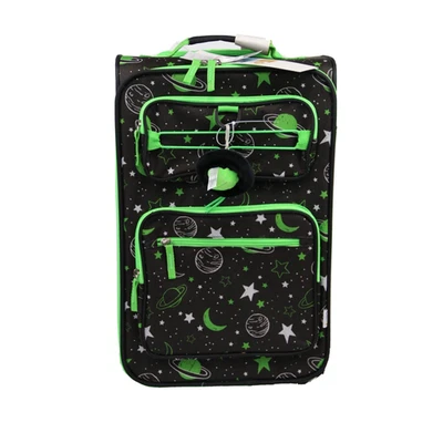Crckt Kids Softside Carry-on Suitcase Luggage Outerspace Galaxy Black & Green - Image 1 of 4