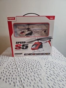 New Syma Speed S5 Red Remote Control HELICOPTER Gyroscope 3 Channel Toy Ages 14+ - Picture 1 of 4