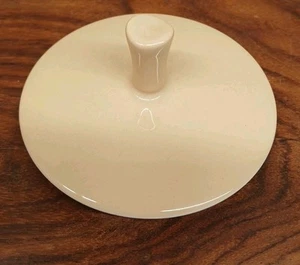 Vintage Franziskaner Weißstein Ware Fächer Hellbraun Zuckerdose NUR DECKEL - Bild 1 von 11