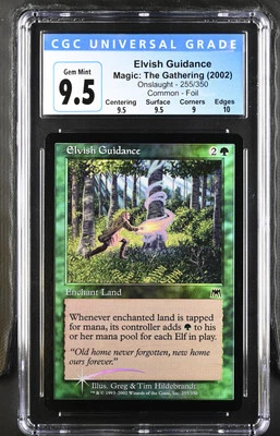ELVISH GUIDANCE Onslaught Foil C CGC 9.5 MTG [Nostalgium] - Image 1 of 2